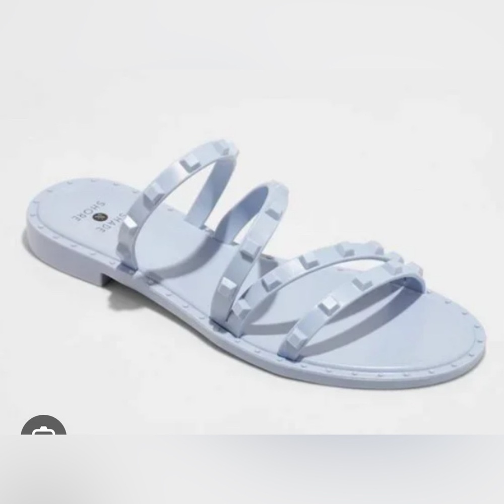Shade & Shore Women’s Liv Lavender Jelly Slide Studded Sandals 7